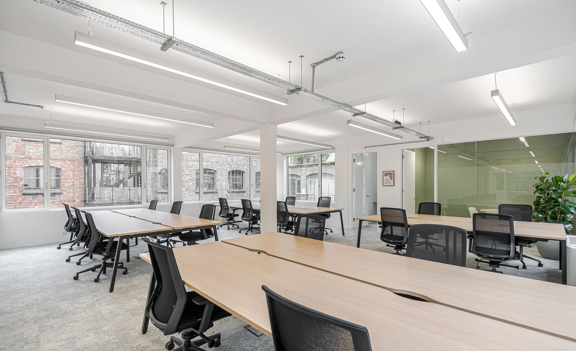 Open office space designed by Platfform on Berry Street featuring modern conference tables and natural light.