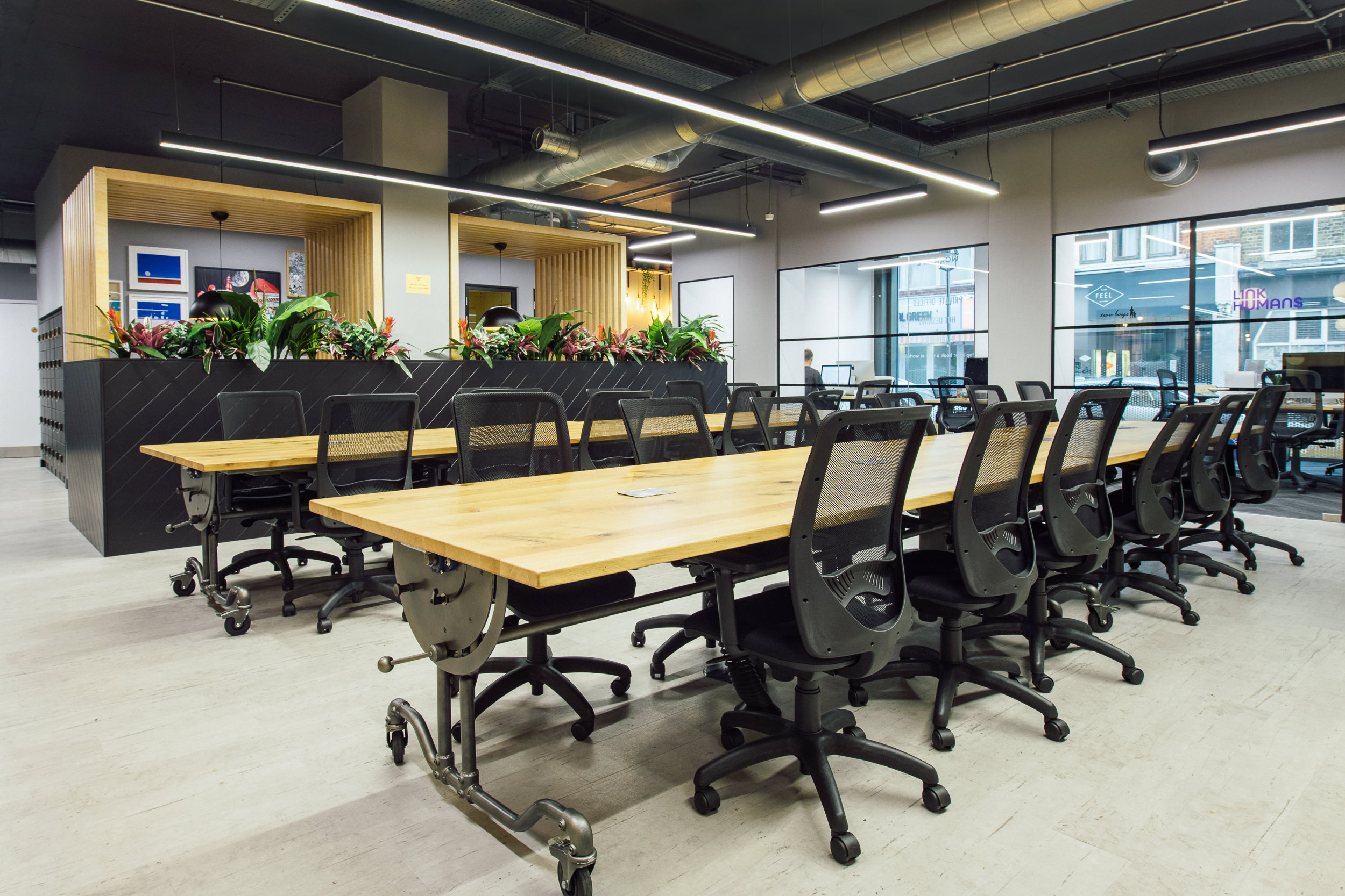 Open plan desking for Work.Life with furniture by Platfform.