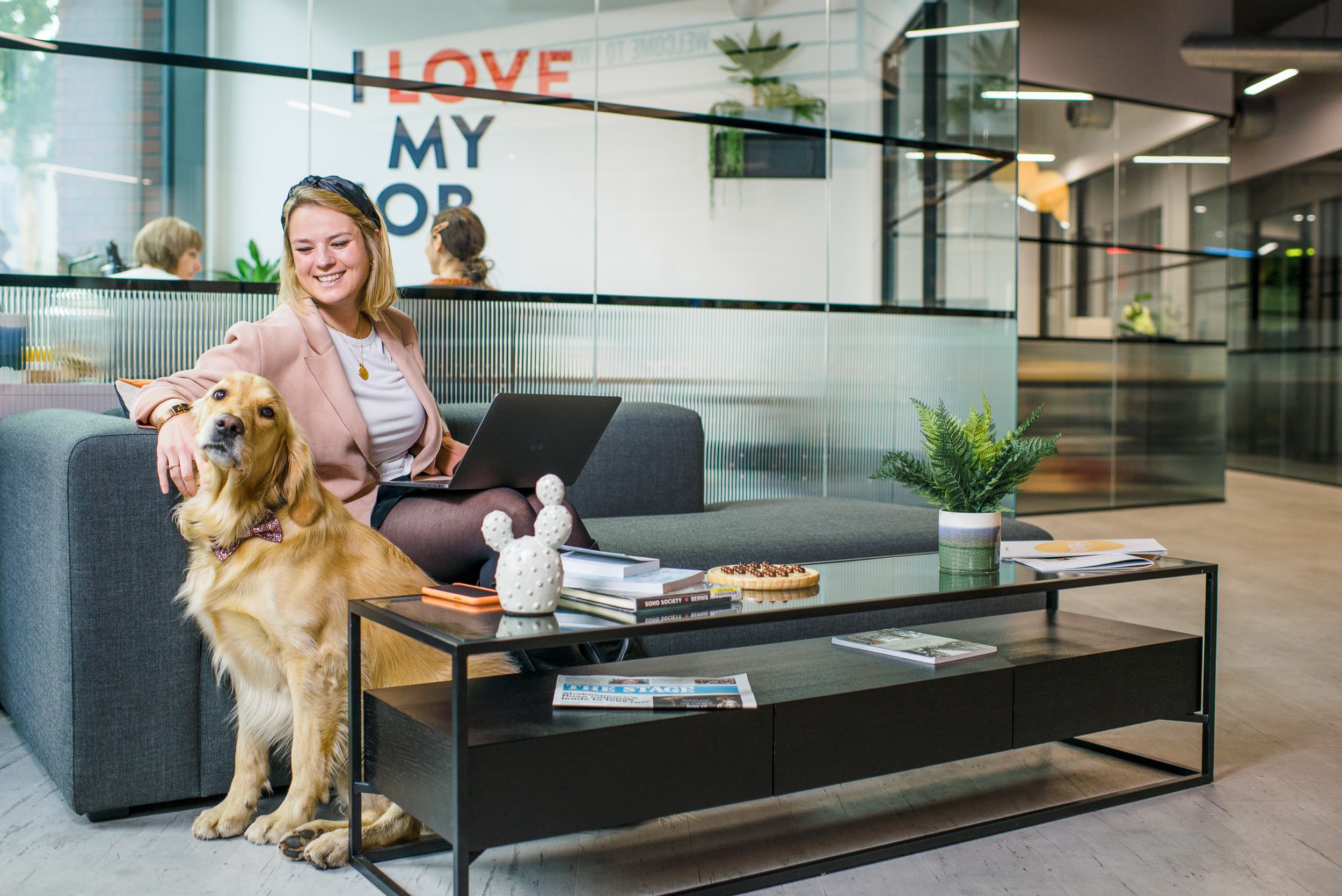 Breakout space and pet-friendly office with furniture by Platfform.