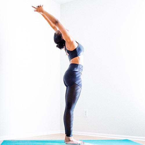 Yoga stretch image. Recommended for working from home staff.