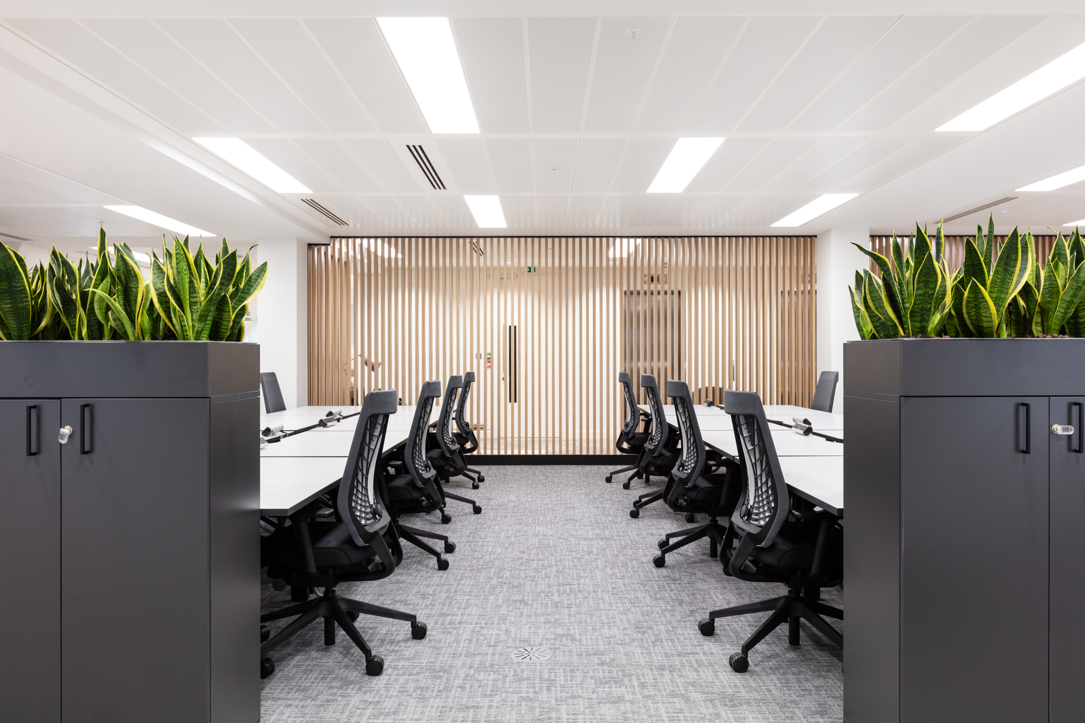 Teapoint, meeting rooms, and breakout areas designed for Platfform at Level 8, 20 St James’s Street, showcasing a cohesive and functional workspace layout.