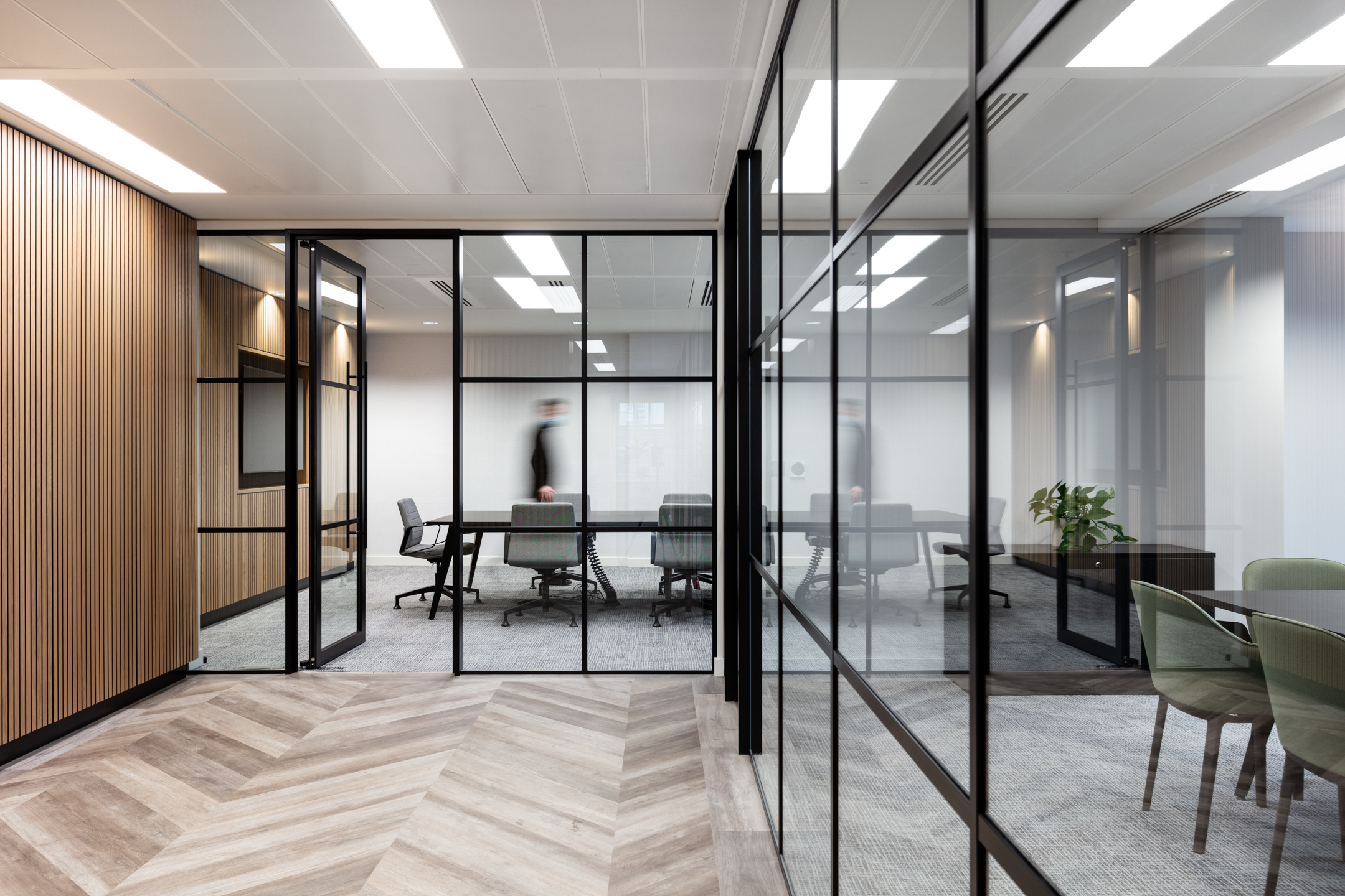 Teapoint, meeting rooms, and breakout areas designed for Platfform at Level 8, 20 St James’s Street, showcasing a cohesive and functional workspace layout.